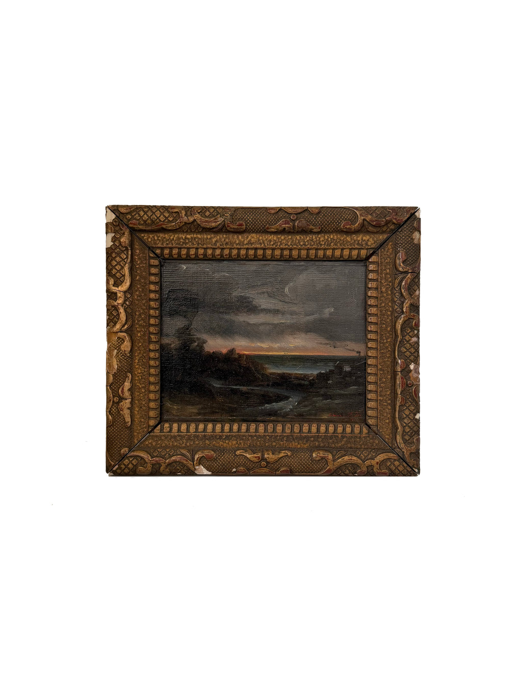 Signed oil painting seascape