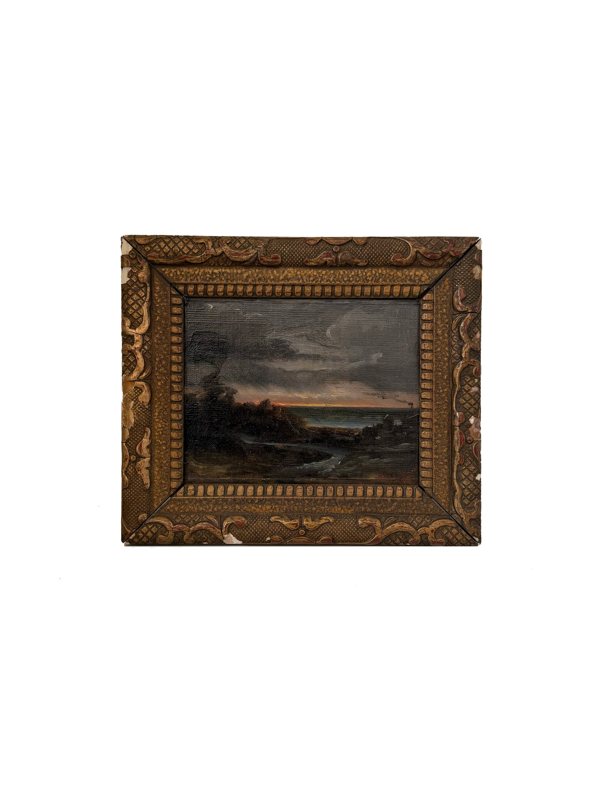 Signed oil painting seascape