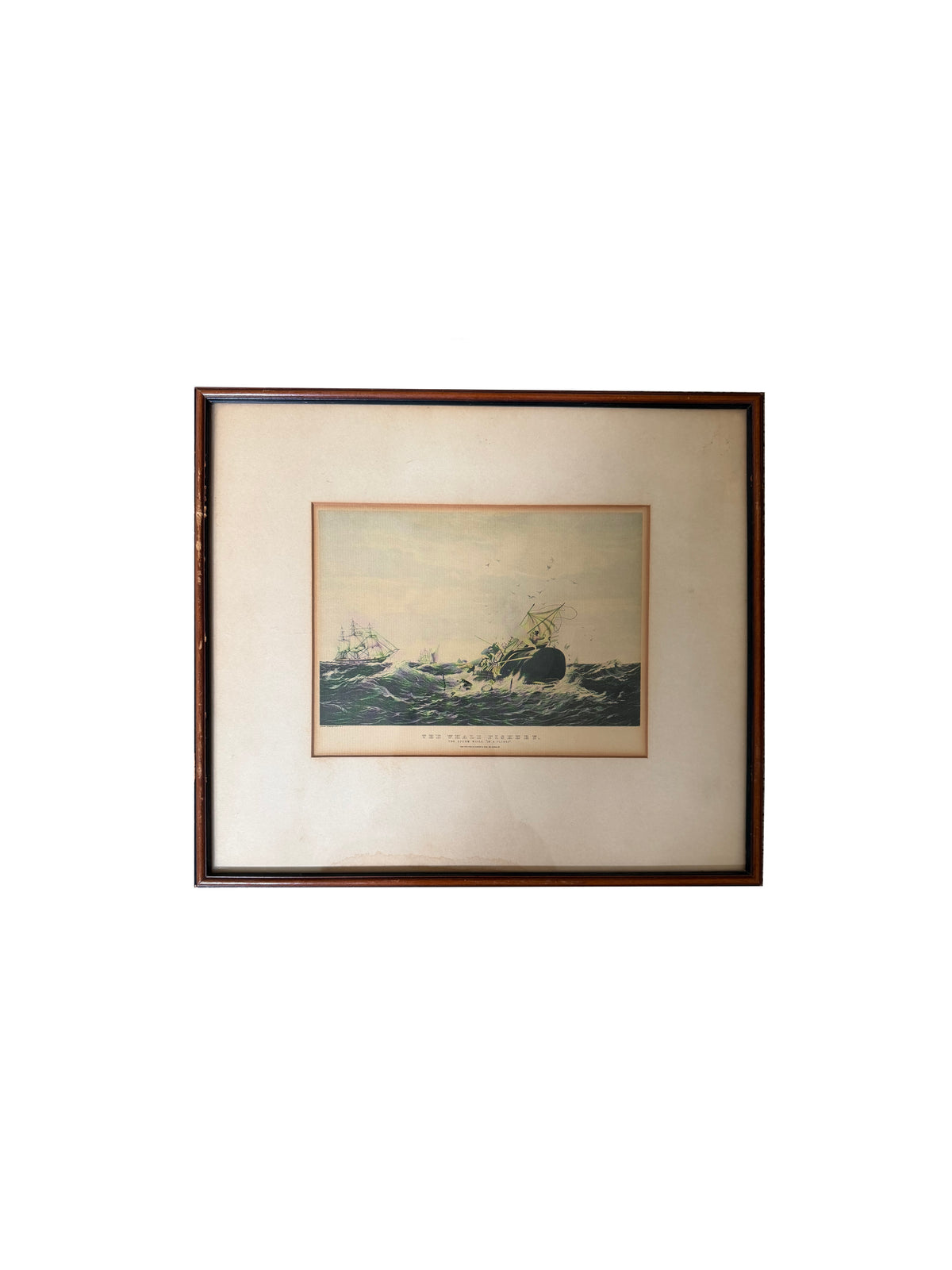 Vintage whale fishery print