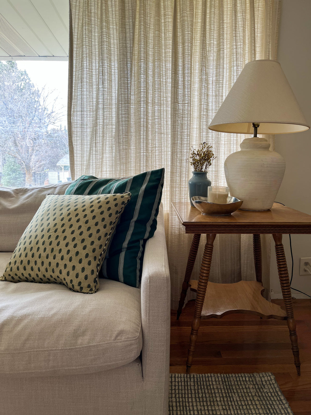 Garden pillow cover